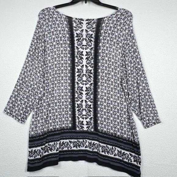 Rose+Olive Womens Pull-over Tunic 3/4 Sleeve Plus Size 2X - Picture 3 of 5